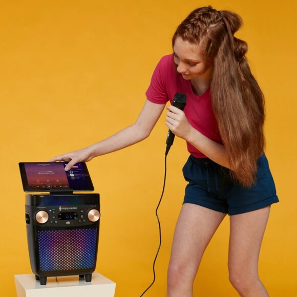 New Karaoke Singing Machine Portable Bluetooth Speaker Microphone Light Show Par - Picture 14 of 16